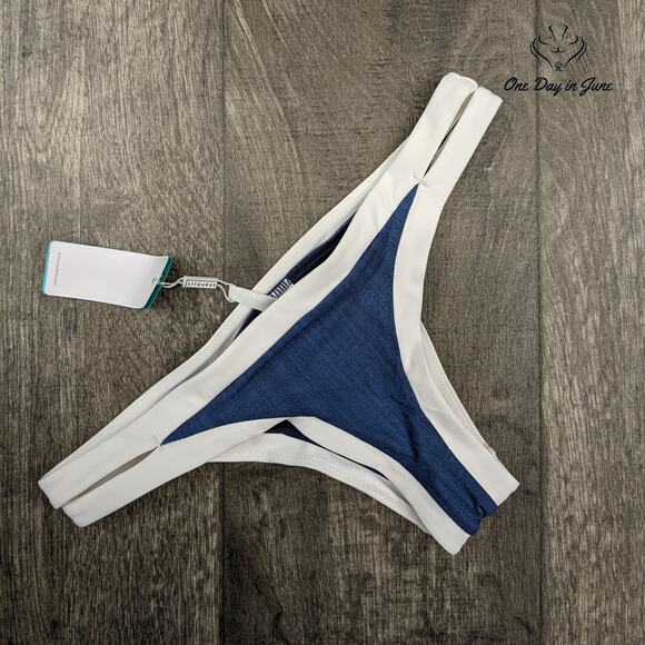 Seafolly Block Party Brazillian Bikini Bottom Size 2 - Picture 3 of 4